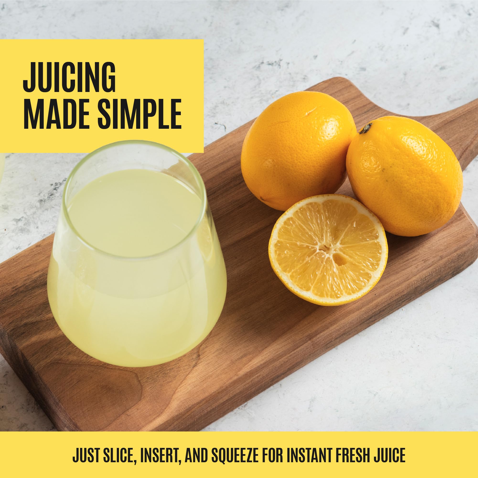 Kensington London squeezer halved lemon juice yields more.