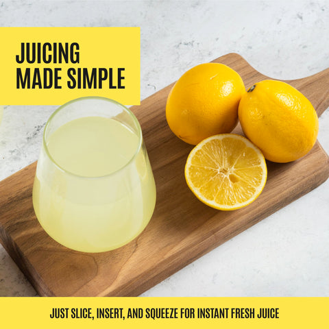 Kensington London squeezer halved lemon juice yields more.