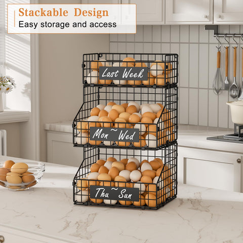 Keomaisyto countertop eggs and vegetables bin supports versatile pantry storage and easy access.