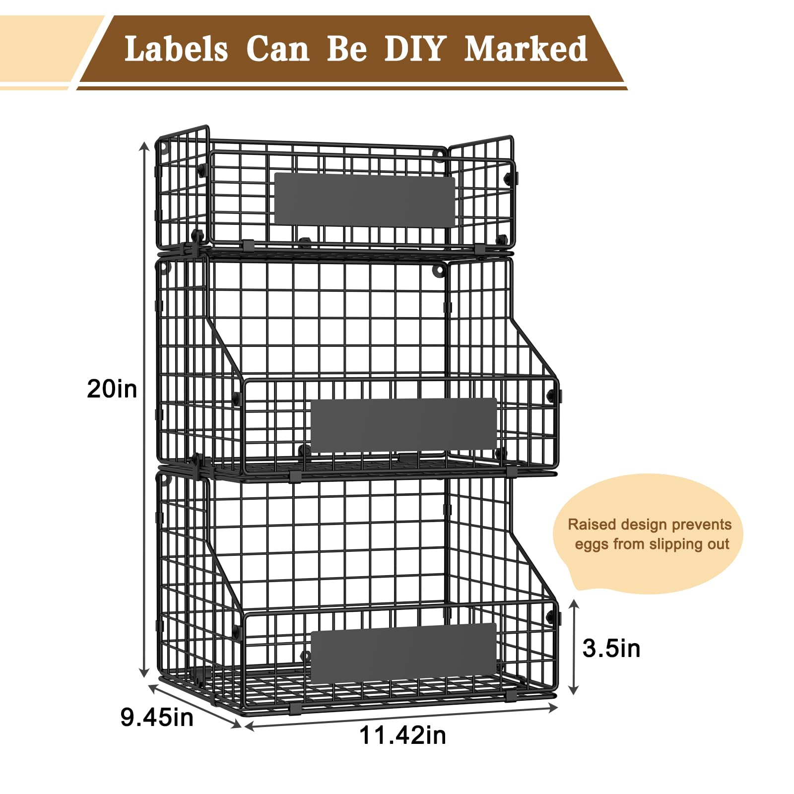 Keomaisyto wall-mounted egg rack highlights easy access and space-saving design.