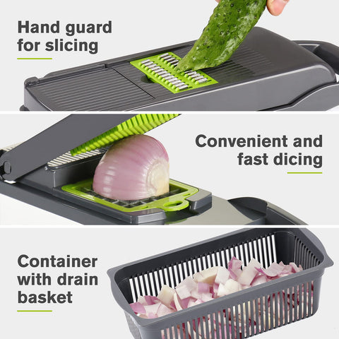 KEOUKE container and drain basket keeping workspace tidy while prepping