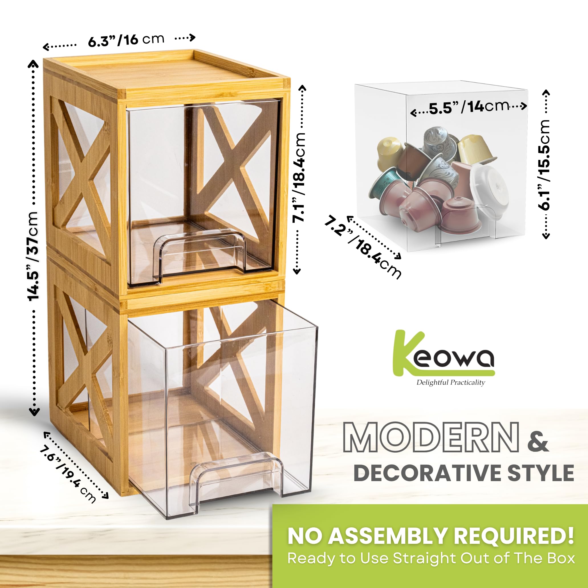 KEOWA multipurpose storage for spices, vitamins, and small kitchen items