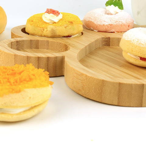 KEPATO wooden bamboo paw tray offers stylish presentation and easy cleanup.