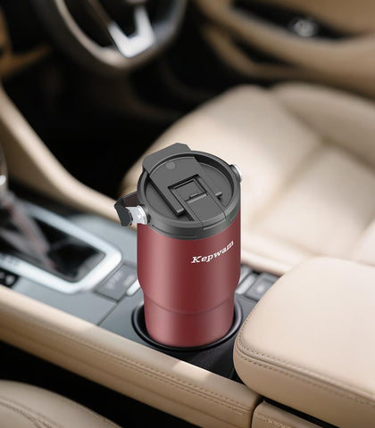 Kepwam mug ergonomic rotating handle ideal for on-the-go grip.