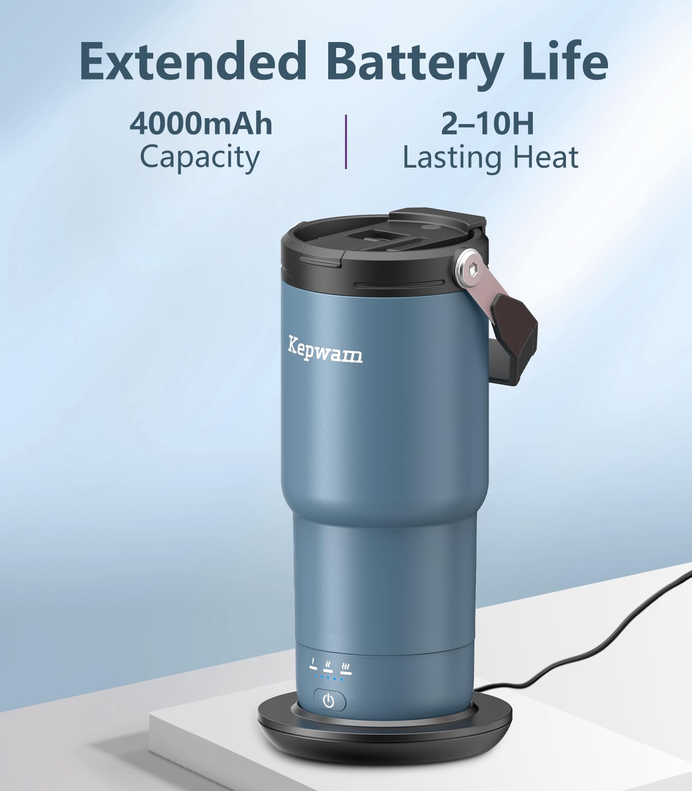 Kepwam temperature control mug with app Bluetooth for precise heat.
