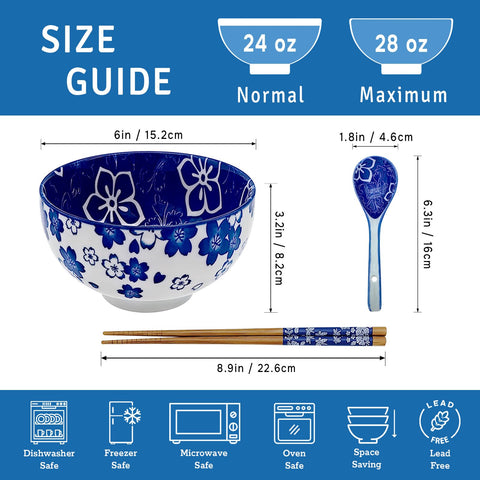 KeQiu chopsticks and spoon set for ramen, pho, and soups.