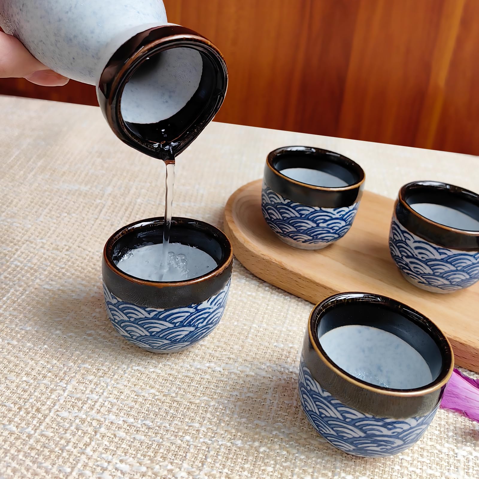 KeQiu sake cups matte glaze offer refined tactile feel.