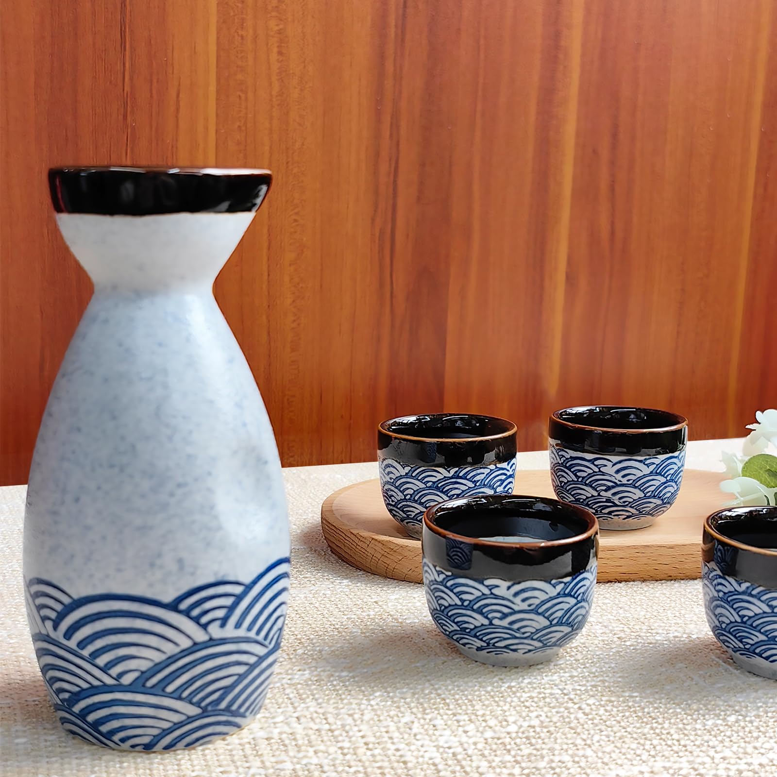 KeQiu sake cups side view reveals balanced proportions.