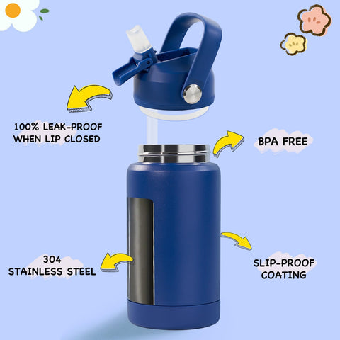 Kerilyn insulated stainless steel bottle with closed cap keeps drinks at the right temp.