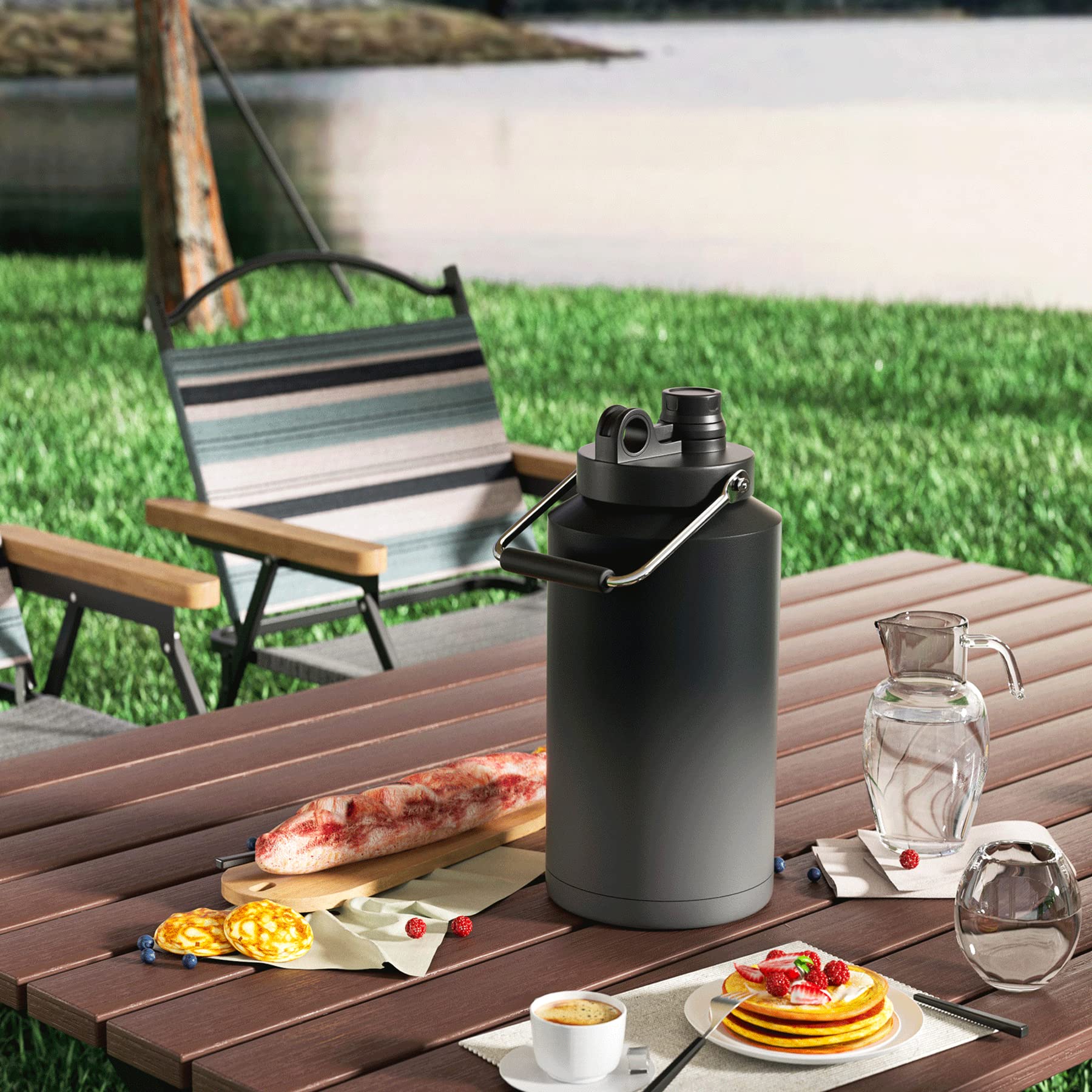 Kerilyn leak-proof cap on gallon jug prevents spills.