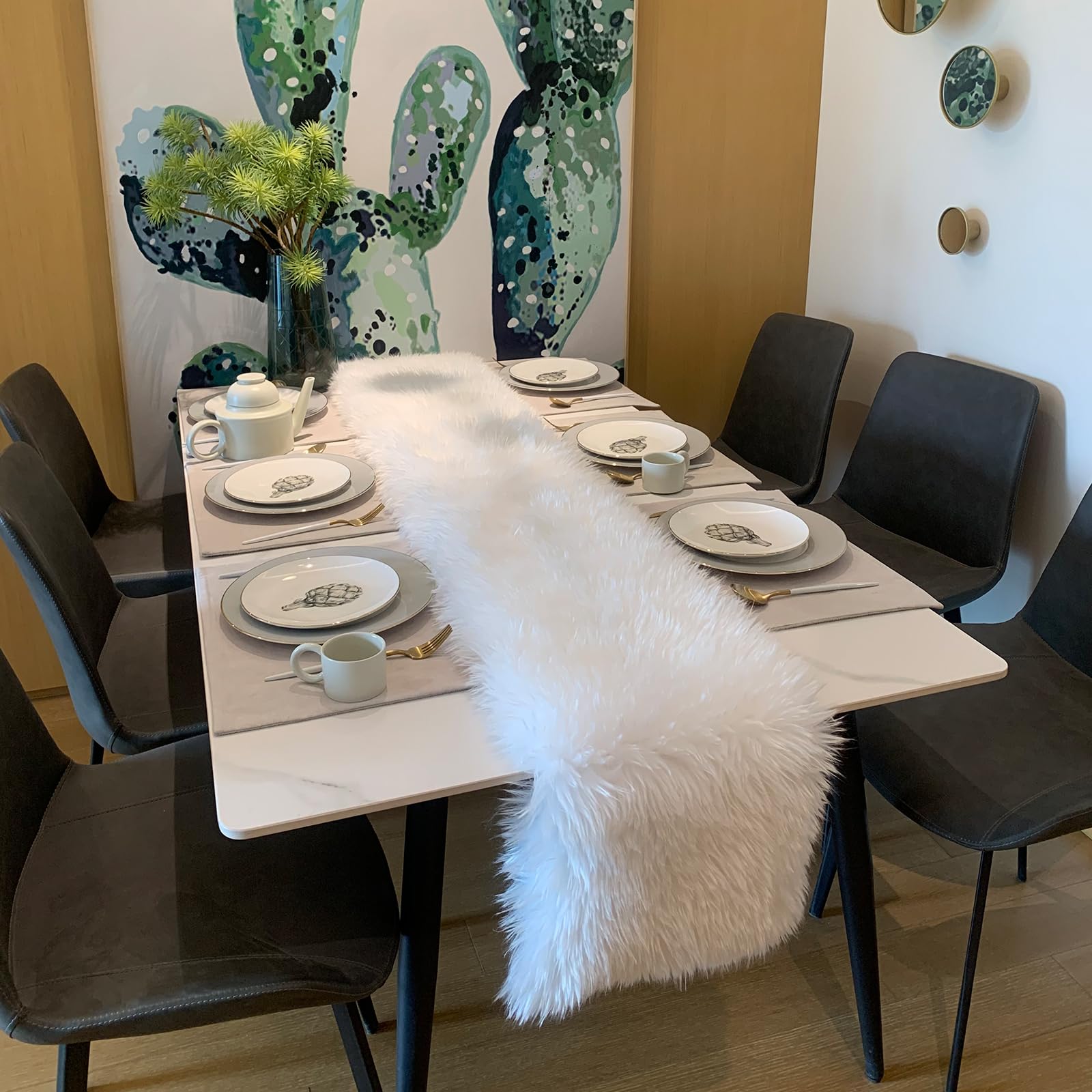 KERTFGOKU durable premium faux fur runner designed for daily use.