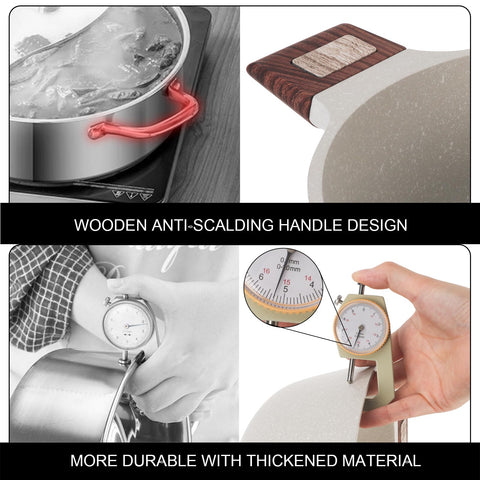 Kerykwan nonstick coating enables easy wipe-clean after meals.