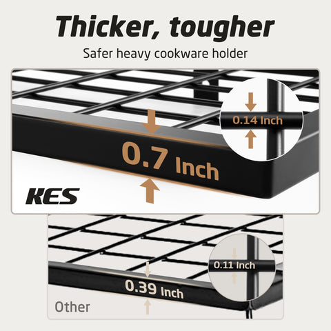 KES 16-inch stud mounting secures the rack to studs for stability.