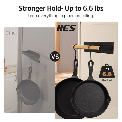 KES matte black finish resists rust and is easy to wipe clean