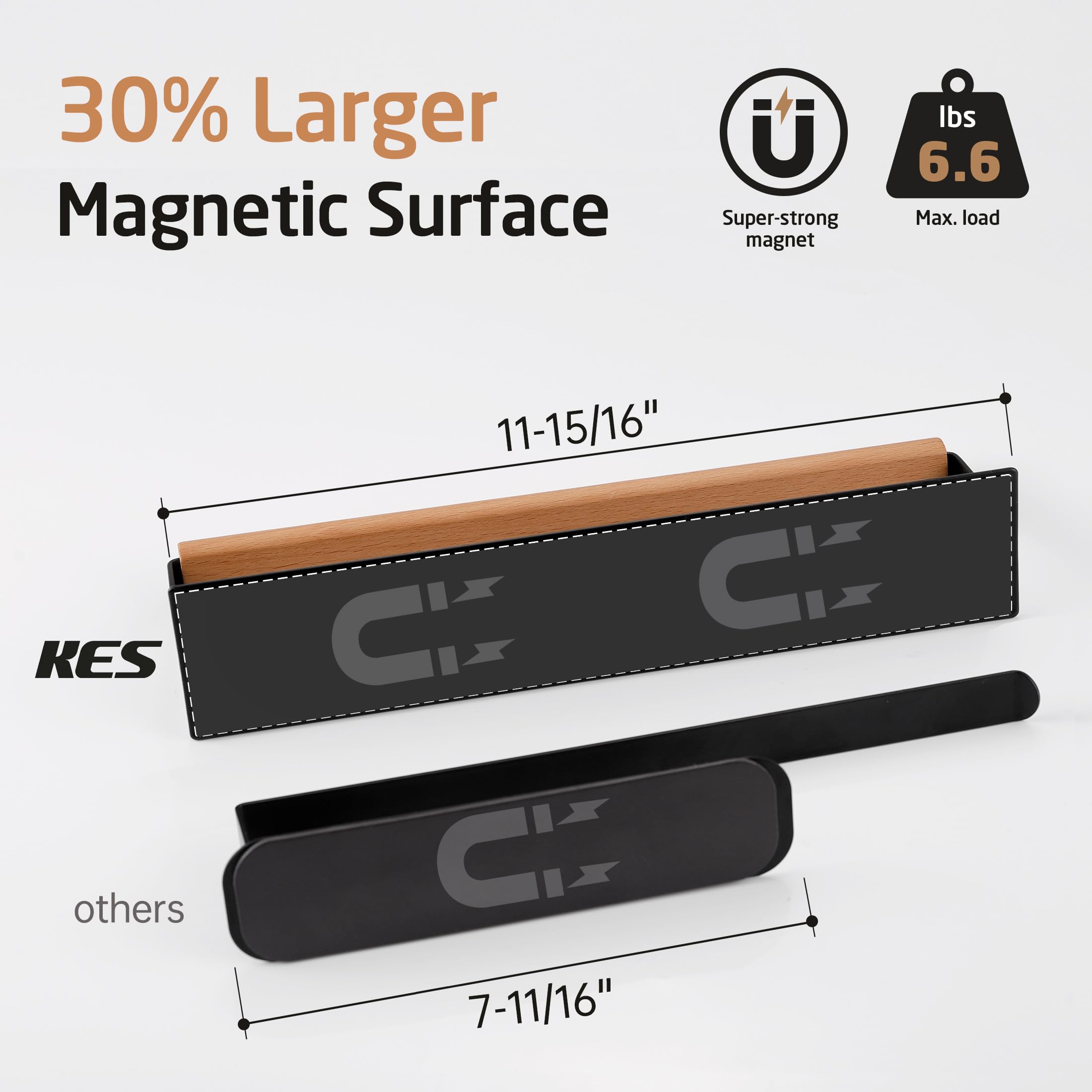 KES wooden crossbar detail keeps the roll secure during pulls