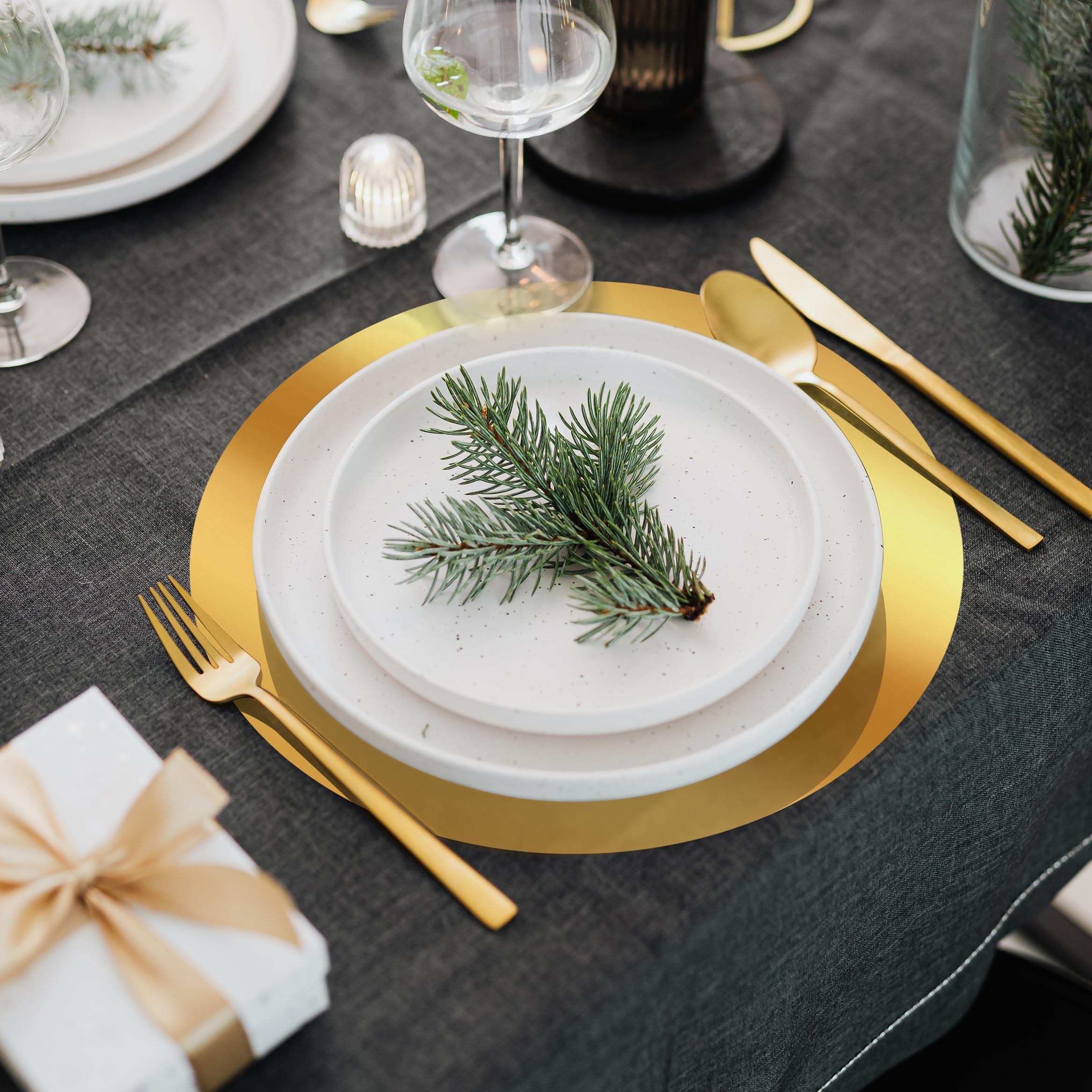 KesaPlan disposable placemats simplify cleanup after events with luxe appearance.