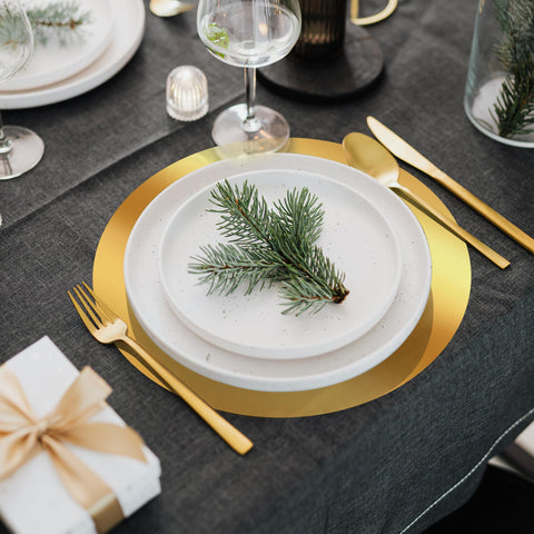 KesaPlan disposable placemats simplify cleanup after events with luxe appearance.