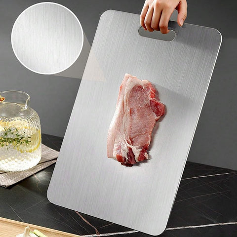 Kesefunm titanium cutting board hanging-ready on kitchen hook
