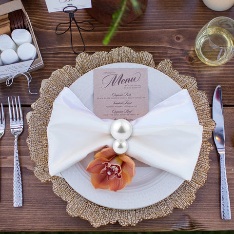 Kesote anti-rust alloy napkin rings offering durable shine.