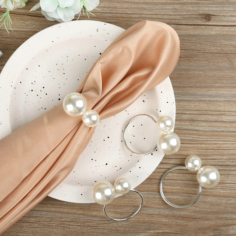 Kesote elegant pearl napkin rings design for formal dinners.