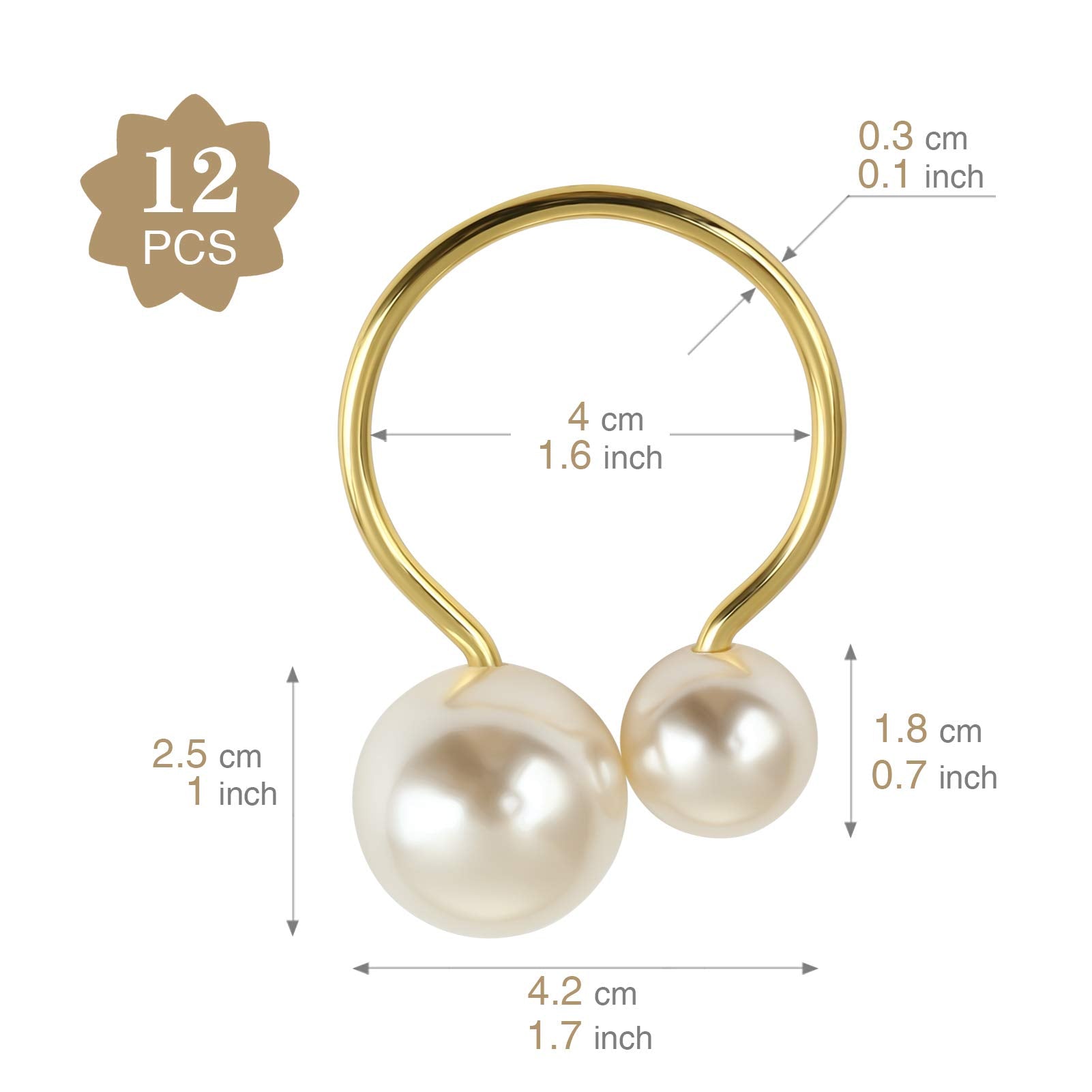 Kesote pearl napkin rings on a wedding dinner table