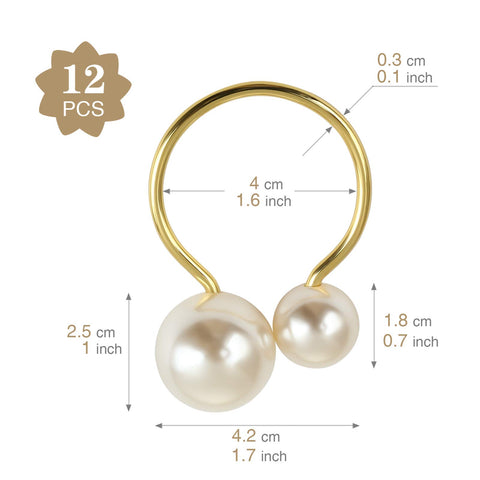 Kesote pearl napkin rings on a wedding dinner table