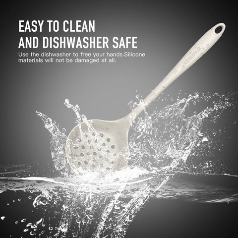 KESUPAIR spatula with non-scratch silicone for coated pans protection.