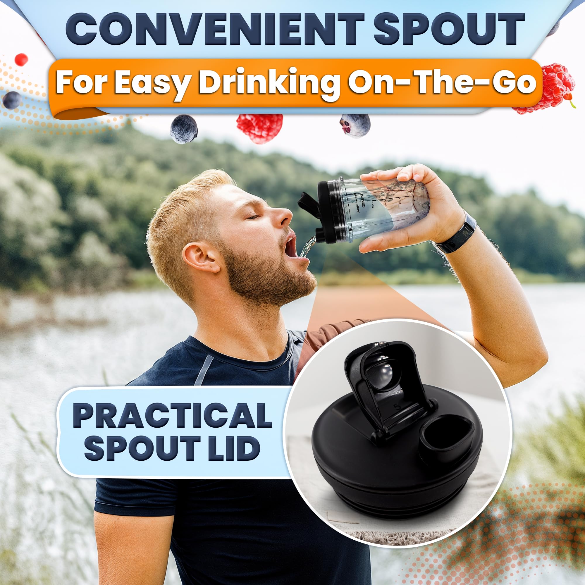KETAR Ninja cups with sip-seal lids, 18 oz, secure storage on the go
