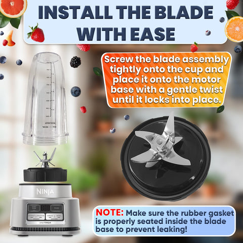 Ketar Ninja replacement blade, easy-clean design, quick rinse.