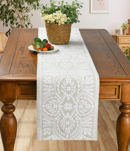 KEVA Boho table runner measures 13x72 inches for most tables