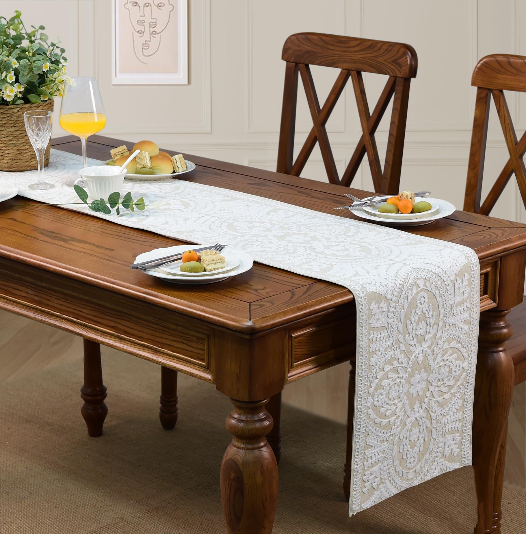 KEVA runner on dining table enhances everyday meals with style