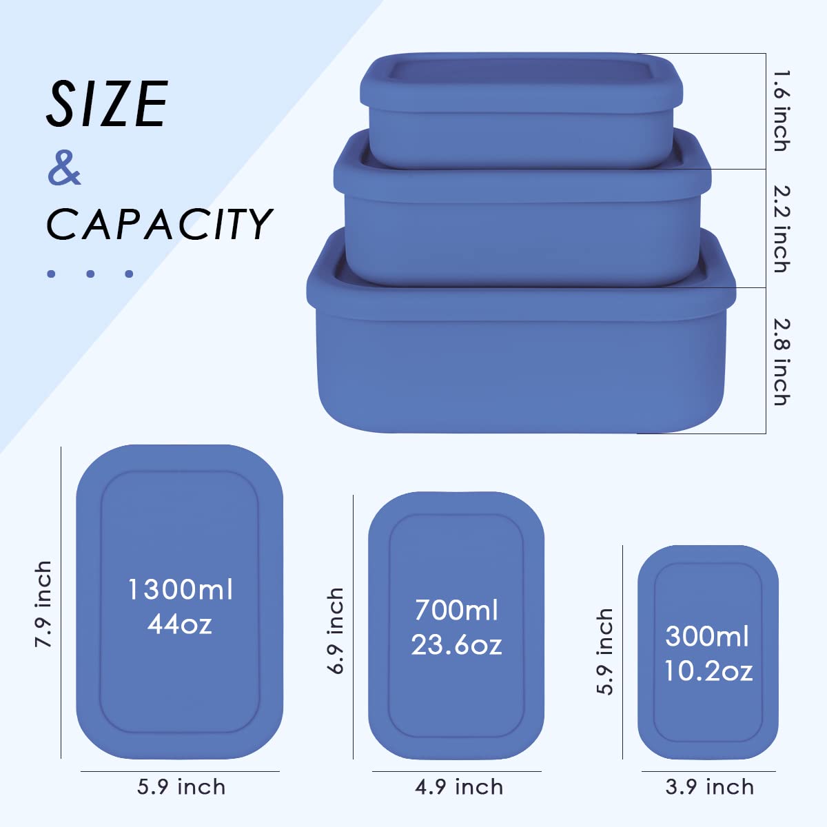 Keweis 44oz container with seal for large portions and transport