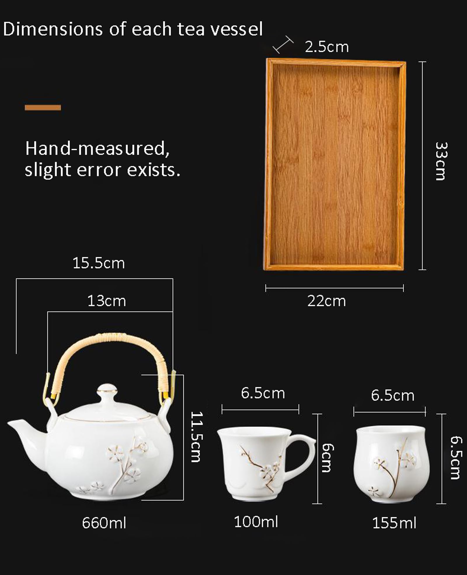 KEYDUACU full tea set on tray ideal for home or gifting.