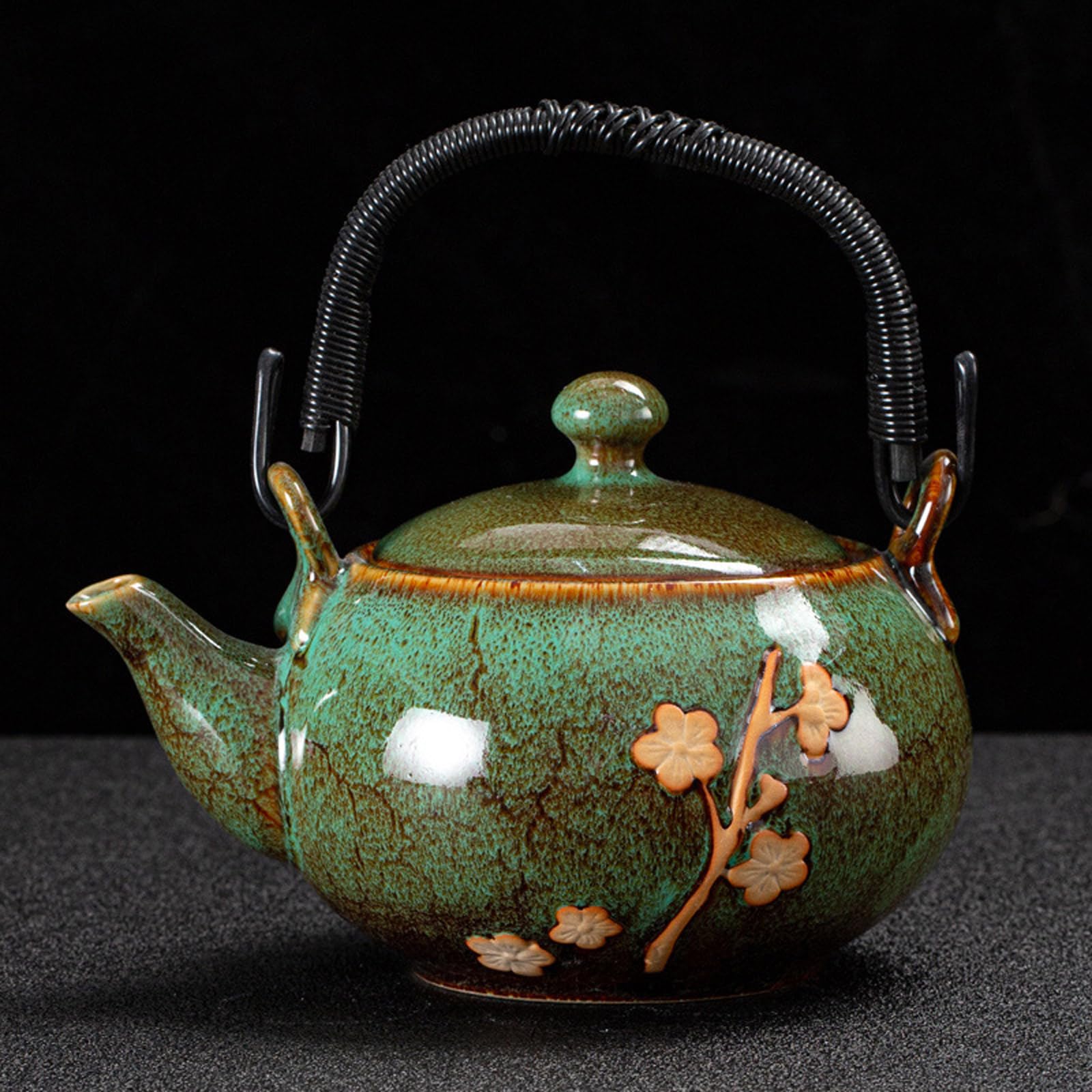 KEYDUACU plum blossom embossing on porcelain adds visual elegance.