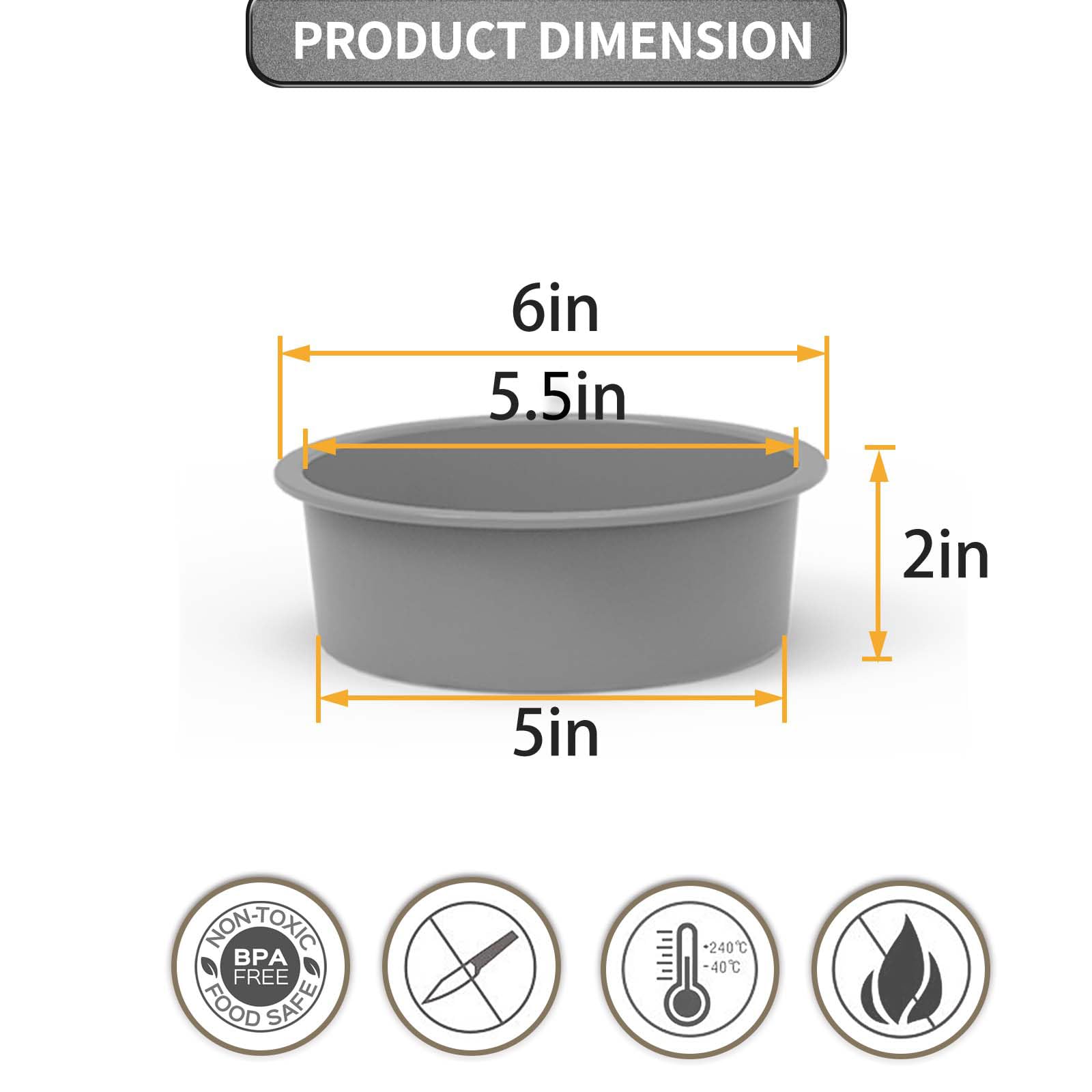 KeyFIVE small 5-inch round pans ready for mini desserts and smash cakes.