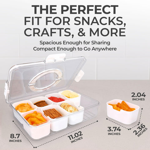 KEYVOZ Snackle Box in bright white complements lunches while keeping snacks fresh during the day.
