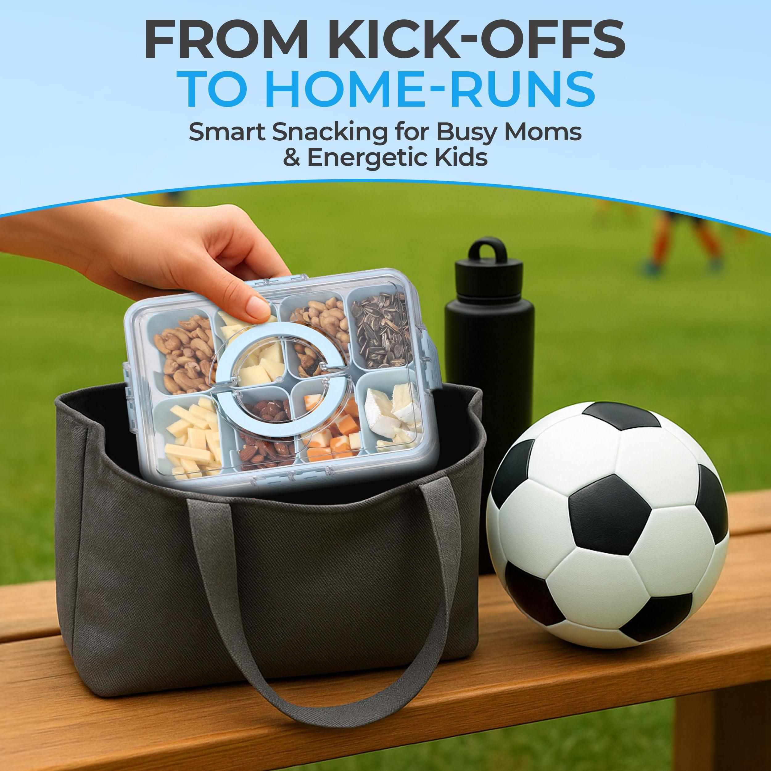 KEYVOZ Snackle Box serves as a versatile charcuterie-to-go option.