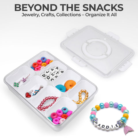 KEYVOZ Snackle Box charcuterie to go keeps bite-sized treats ready anywhere.