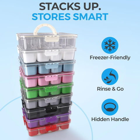 KEYVOZ Snackle Box keeps candy, fruit, or nuts neatly organized.