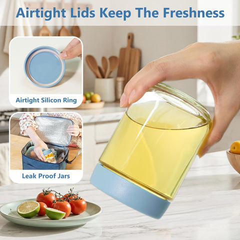 KEYWING airtight lids with silicone gasket prevent leaks.