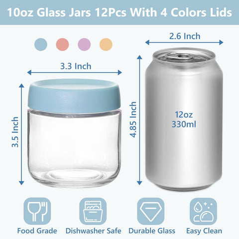 Airtight lids seal freshness, ideal for overnight oats and snacks on the go.