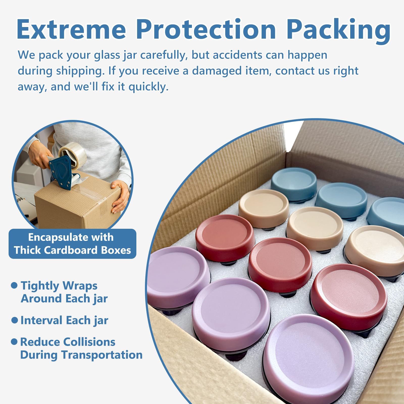 Secure packaging ensures safe delivery of KEYWING jars.