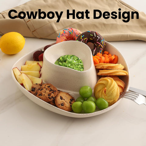 KGCCIZI cowboy hat centerpiece on table conveying entertaining appeal.