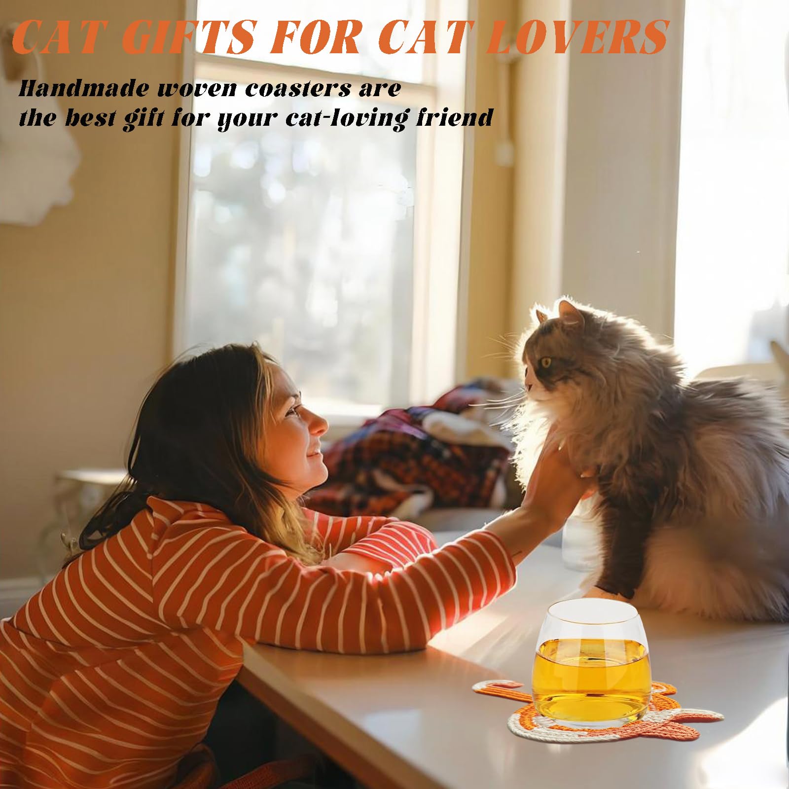 KHEXMNB cat coaster fits most mugs for everyday use