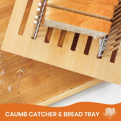 KHINYA bread knife included with stainless steel construction for clean slices.