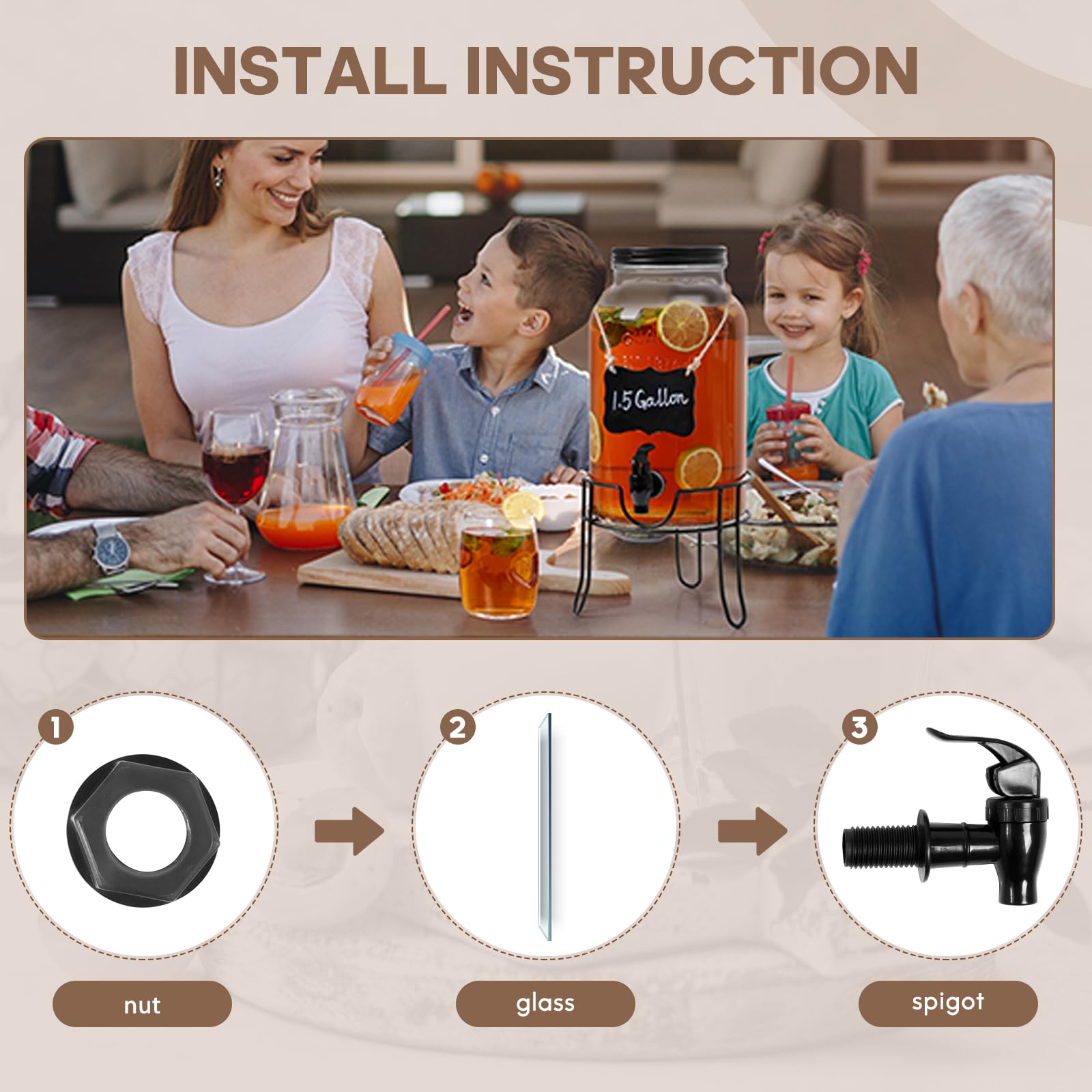 Khlotiko punch dispenser as a decorative party centerpiece