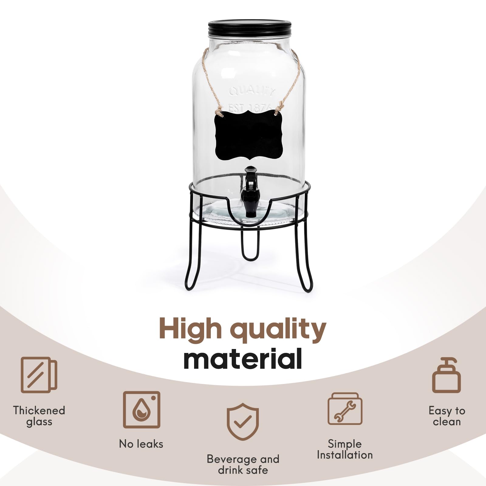 Khlotiko sun tea dispenser shown with vibrant beverage color