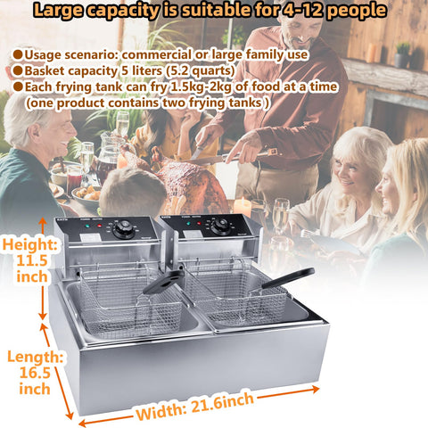 KHTD countertop fryer ideal for restaurant or home use.