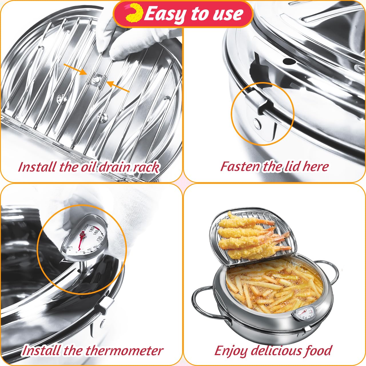 KHTD oil drip drainer rack drains excess oil after frying for lighter results