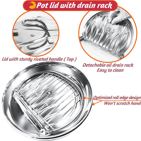 KHTD temperature control dial for precise frying temperatures